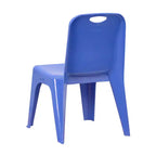 Sedia impilabile in plastica per bambini blu/verde/rossa, set da 4, per età 3-9 anni