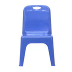 Sedia impilabile in plastica per bambini blu/verde/rossa, set da 4, per età 3-9 anni