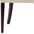 Sedia da pranzo senza braccioli, trapuntata con borchie decorative, 1 posto - Oro antico / Panna opaca / Tortora
