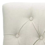 Sedia da pranzo senza braccioli, trapuntata con borchie decorative, 1 posto - Oro antico / Panna opaca / Tortora