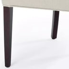 Sedia da pranzo senza braccioli, trapuntata con borchie decorative, 1 posto - Oro antico / Panna opaca / Tortora