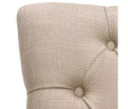 Sedia da pranzo senza braccioli, trapuntata con borchie decorative, 1 posto - Oro antico / Panna opaca / Tortora