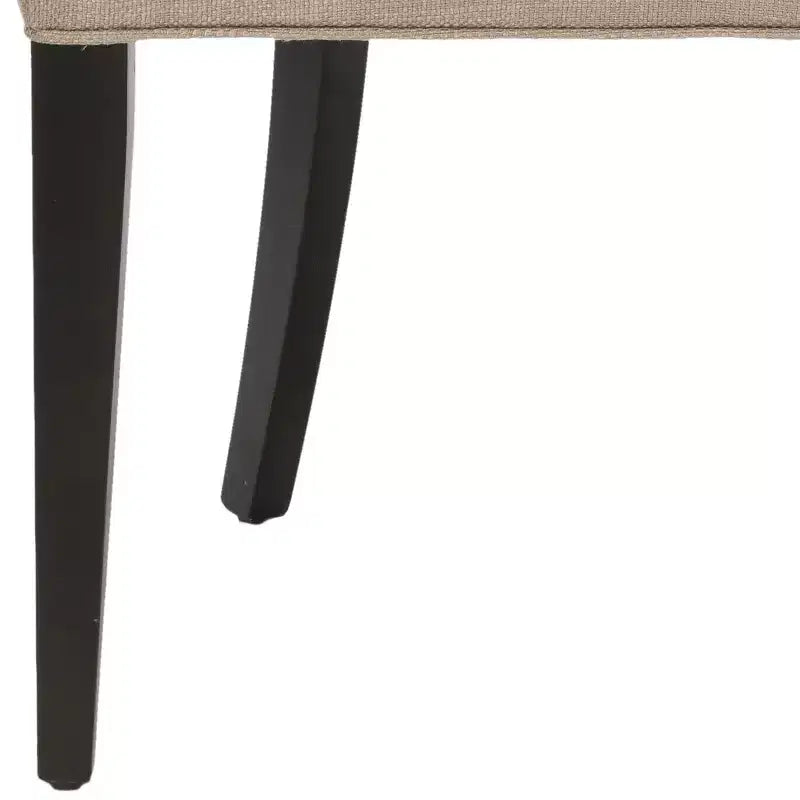 Sedia da pranzo senza braccioli, trapuntata con borchie decorative, 1 posto - Oro antico / Panna opaca / Tortora