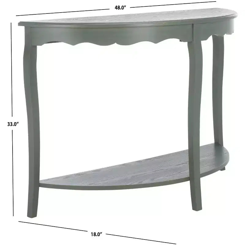 Tavolo Console a Mezzaluna, Stile Tradizionale, Diverse Opzioni di Colore, 1 Pezzo