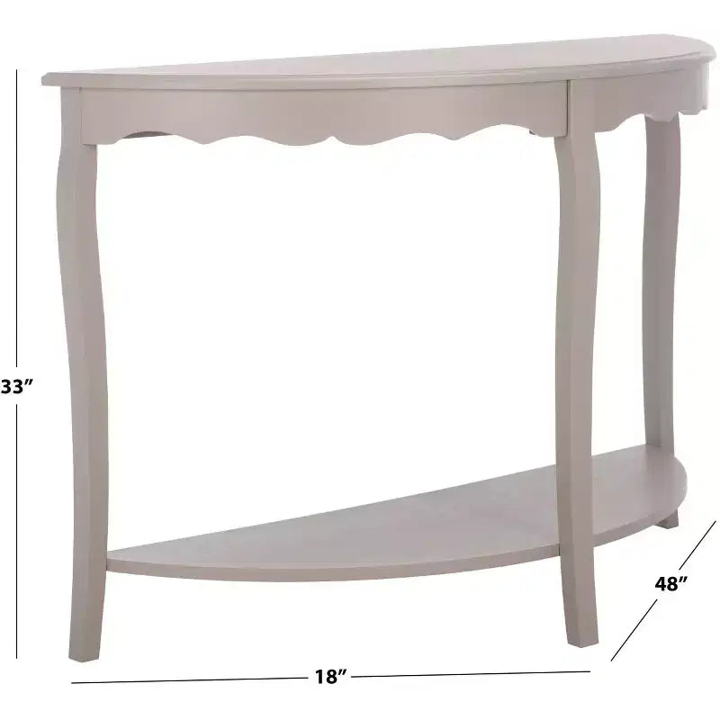 Tavolo Console a Mezzaluna, Stile Tradizionale, Diverse Opzioni di Colore, 1 Pezzo