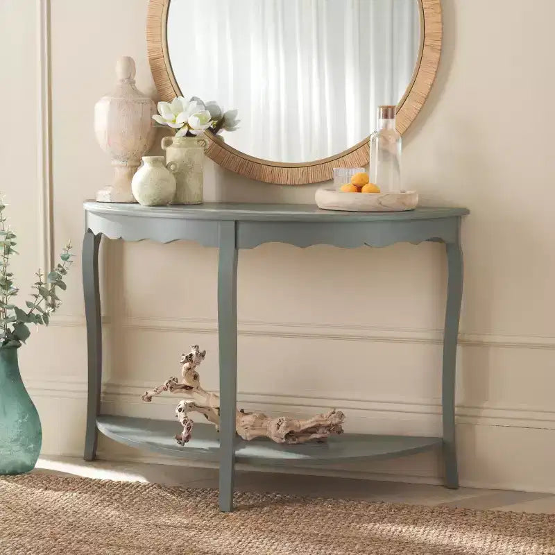 Tavolo Console a Mezzaluna, Stile Tradizionale, Diverse Opzioni di Colore, 1 Pezzo