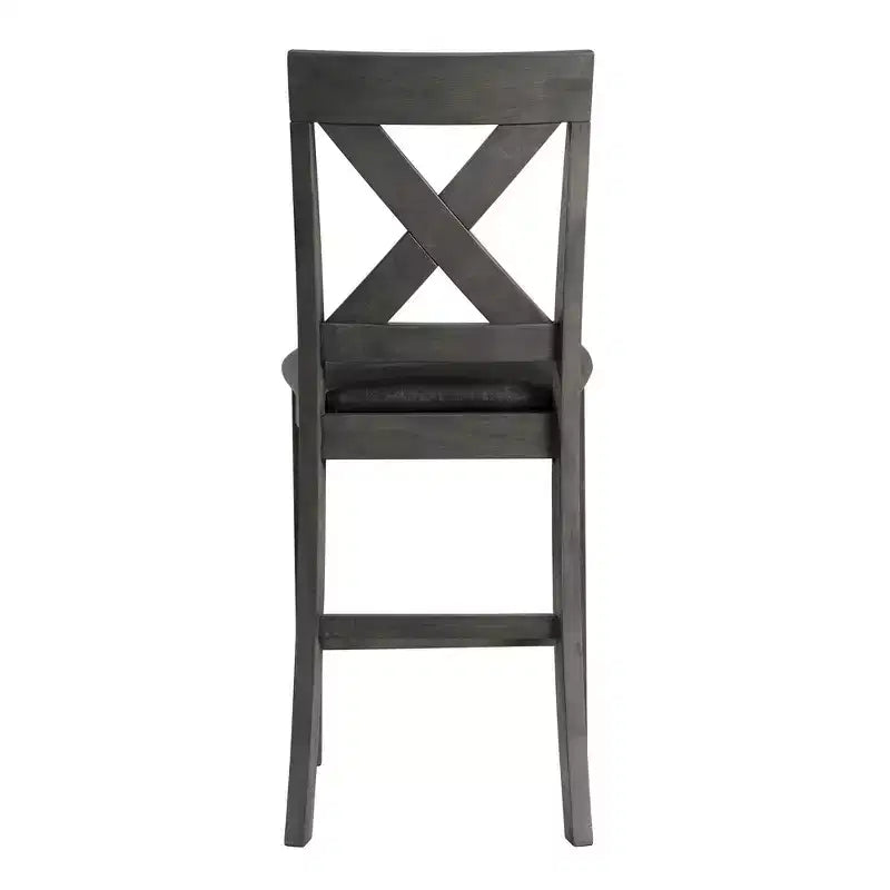 Marrone/Grigio, Sedia senza braccioli da bancone, Set da 2