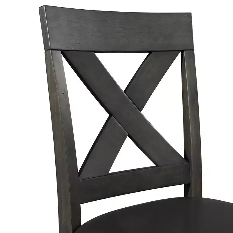 Marrone/Grigio, Sedia senza braccioli da bancone, Set da 2