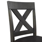 Marrone/Grigio, Sedia senza braccioli da bancone, Set da 2