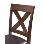 Marrone/Grigio, Sedia senza braccioli da bancone, Set da 2