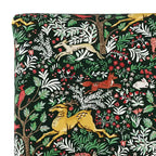 Sedia da pranzo imbottita blu navy/stampa animalier, schienale a botte senza braccioli, 1 posto