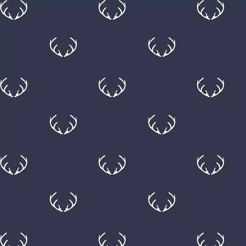 Sedia da pranzo imbottita blu navy/stampa animalier, schienale a botte senza braccioli, 1 posto